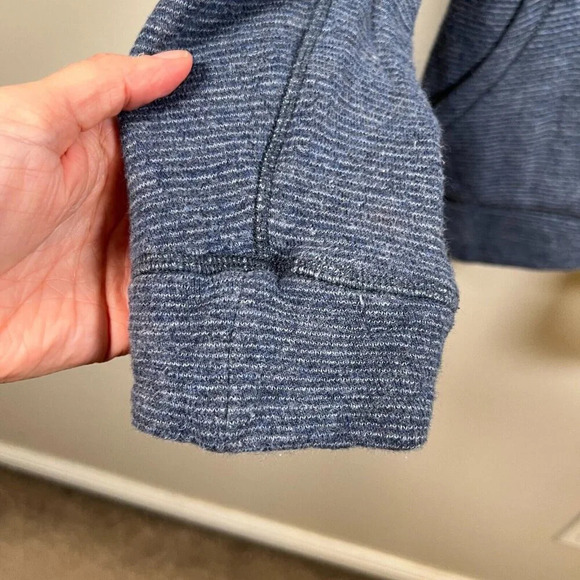 Rails Noah Pinstripe French Terry Full Zip Hoodie Sweatshirt Size Medium Lounge - Picture 6 of 11